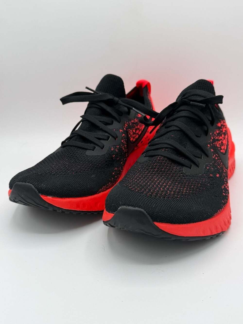 Nike Epic React Flyknit 2 Rabid Panda Mens 12 Black Red Running Shoes BQ8928-008